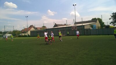 Fragment spotkania z udziałem drużyny Orlika Ozimek