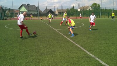 Fragment spotkania z udziałem drużyny Orlika Ozimek